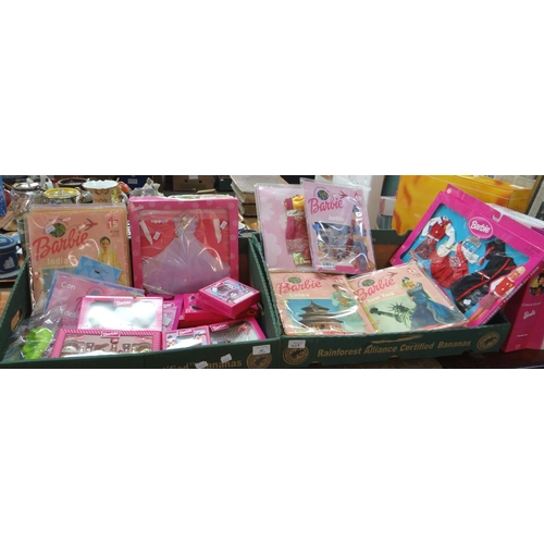 407 - Two boxes of modern Barbie accessories, all appearing in original packaging and boxes, to include: c... 