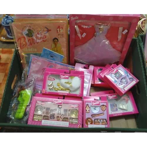 407 - Two boxes of modern Barbie accessories, all appearing in original packaging and boxes, to include: c... 