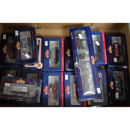 437 - Box of Bachmann Branch-line scale 1:76 - OO gauge wagons and tankers in original boxes.   (B.P. 21% ... 