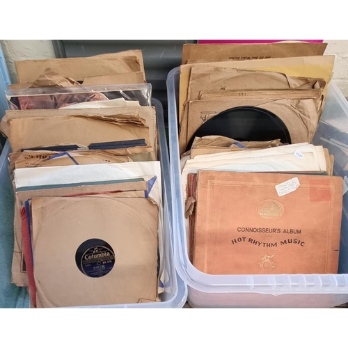 558 - Two boxes of 78s, to include: Frank Sinatra, Hot Rhythm Music, Bing Crosby etc.   (B.P. 21% + VAT)