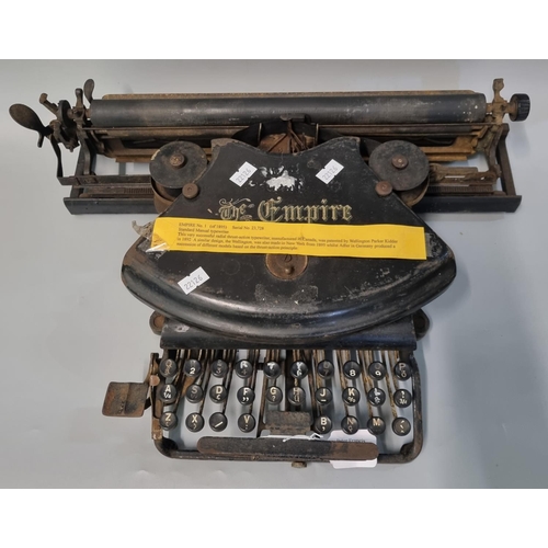 95 - Vintage The Empire Standard Manual Typewriter.   (B.P. 21% + VAT)