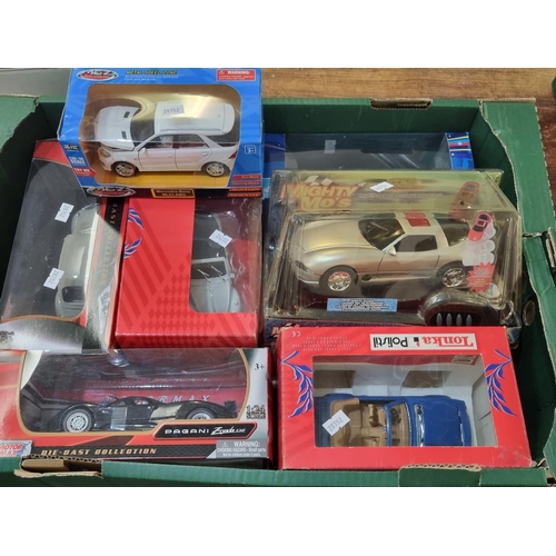 119 - Tray of assorted diecast model vehicles, all in original boxes to include: Tonka, Polistil etc.  (B.... 