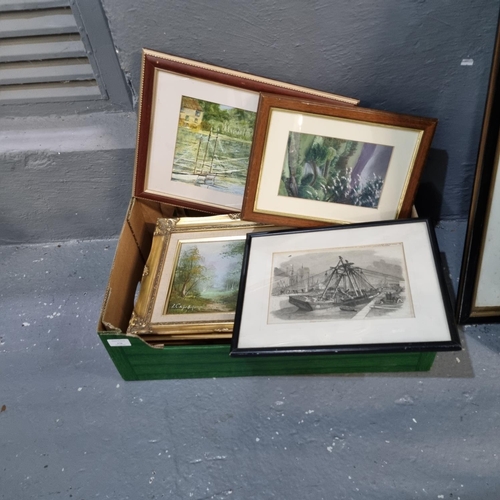 170 - Collection of assorted furnishing pictures, various: watercolours, prints etc.  (B.P. 21% + VAT)