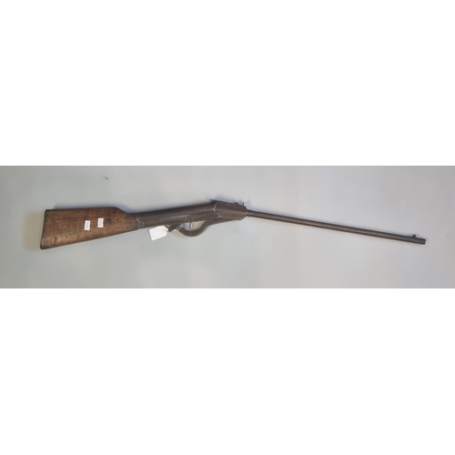 210 - Vintage break action air rifle with 41cm octagonal barrel and short wooden stock.  Appearing unmarke... 