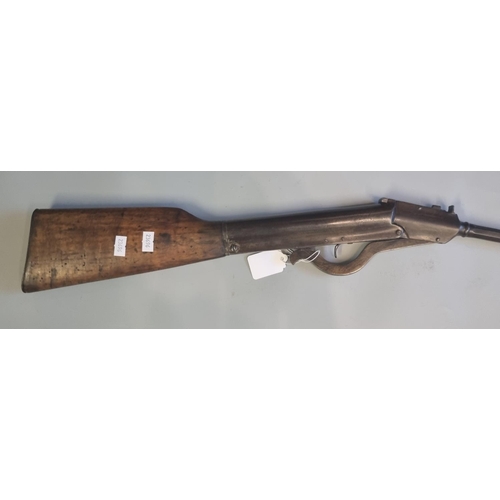 210 - Vintage break action air rifle with 41cm octagonal barrel and short wooden stock.  Appearing unmarke... 