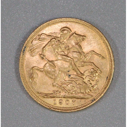 313 - Gold full Sovereign dated 1907.  (B.P. 21% + VAT)