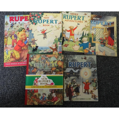 363 - Box of vintage Daily Express publication Rupert annuals, varying in age, to include; four older ones... 