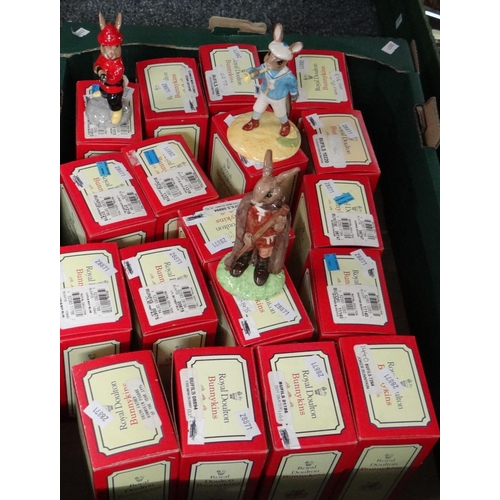 380 - Collection of boxed Royal Doulton Bunnykins figures to include; 'Fireman Bunnykins', 'Little Boy Blu... 