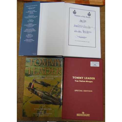 396 - Two military gallery published books in original cases; 'Tommy Leader Group Captain' Tom Dalton-Morg... 