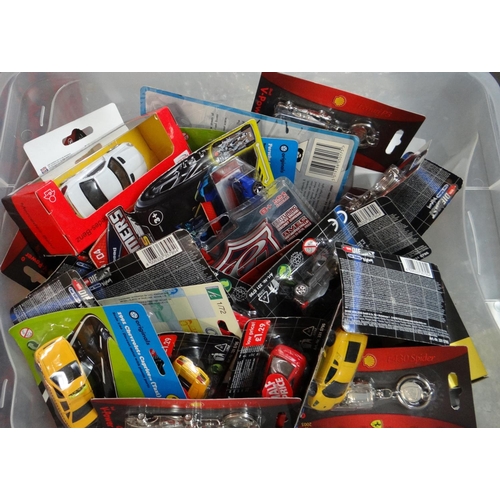 432 - Box of diecast vehicles in original packaging to include: Dickie diecast, Asda Turbo cars, Rastar 1/... 