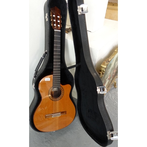 449 - Modern Japanese B&M Artiste Yairi six string acoustic guitar in fitted case together with another Sp... 