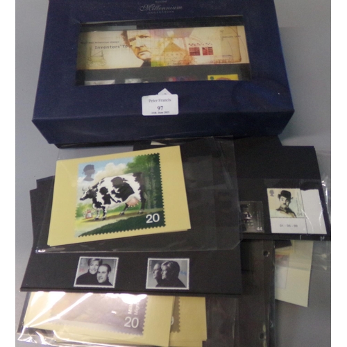 97 - Great Britain collection of Millennium Presentation Packs 1999 to 2000, complete in special box and ... 