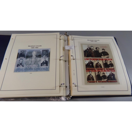 115 - The Abraham Lincoln stamp collection in special printed album.  A range of u/m mint sets and mini sh... 