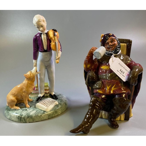 163 - Royal Doulton bone china figurine 'The Young Master', together with Royal Doulton 'The Foaming Quart... 