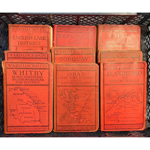 198 - Vintage Ward Lock map books, to include: Llandudno and North Wales, The Highlands of Scotland, The E... 