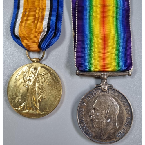 273 - 1914-1918 WWI medal with ribbon, the rim marked '75412 PTE I. H. Goodwin Welsh R', together with Gre... 