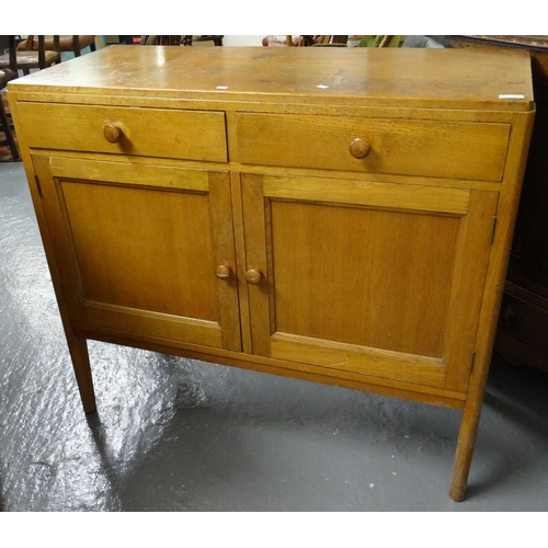 430 - Mid century pale oak sideboard with cutlery drawer.  (B.P. 21% + VAT)