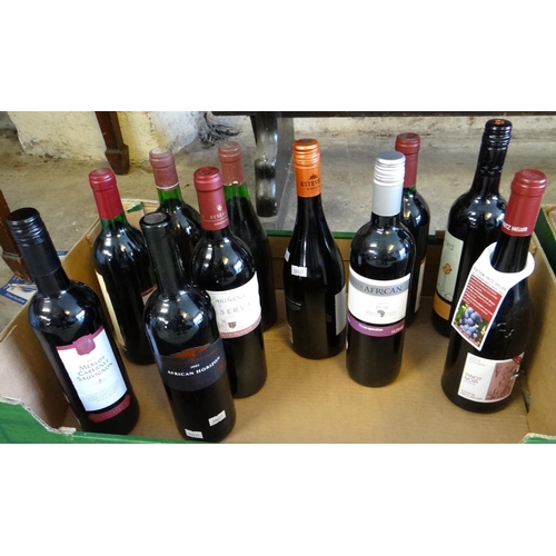 495 - Collection of red wine to include:  Rudaver Merlot Cabernet Sauvignon 2012, African Horizon 2003, Pi... 