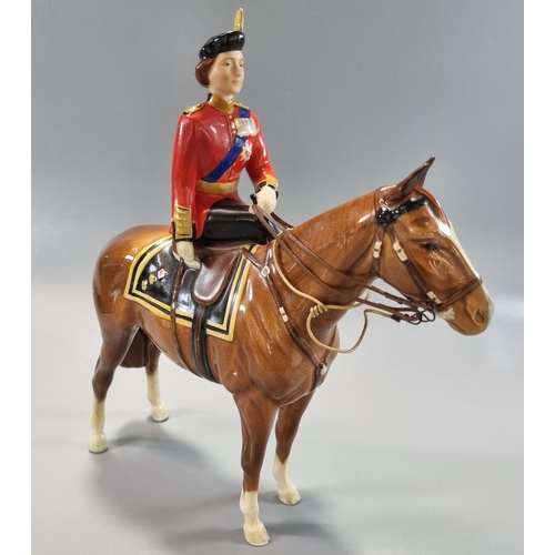 142 - Beswick model of H.M. Queen Elizabeth II mounted on 'Imperial' Trouping The Colour.  (B.P. 21% + VAT... 