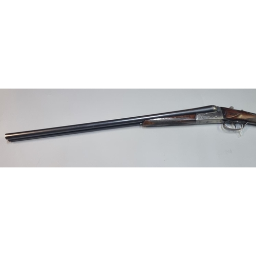 199 - Essex 12 bore side by side box lock non ejector shotgun having 28 inch barrels, game dog engraved ac... 