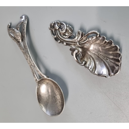 227 - Arts and Crafts Newlyn beaten silver spoon hallmarked for London 1910, maker's mark 'R.T.D.', probab... 