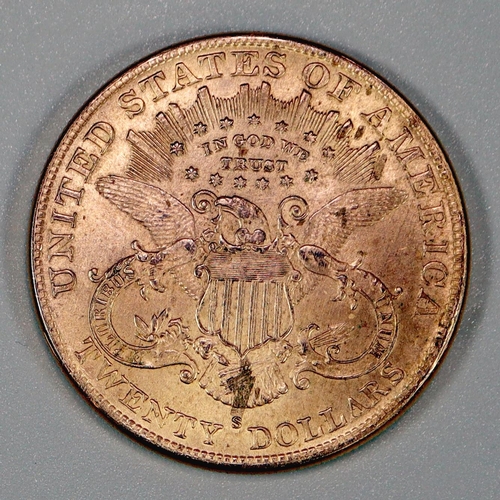 231 - Late Victorian gold 20 Dollar coin dated 1897.  32.7g.   (B.P. 21% + VAT)