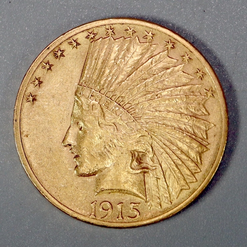 233 - USA 10 Dollar gold coin dated 1915.  16.8g.   (B.P. 21% + VAT)