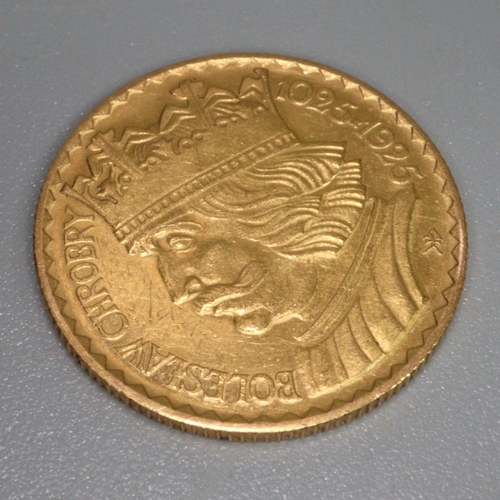 236 - 1925 gold twenty ZL Boleslaw Chrobry gold coin.  6.5g.  (B.P. 21% + VAT)