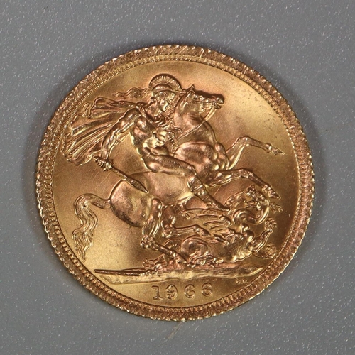 240 - Gold full sovereign dated 1966.  (B.P. 21% + VAT)