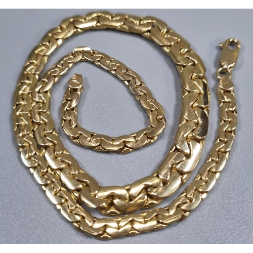 248 - 14ct gold curb necklace.  18.4g.  38.5cm approx.  (B.P. 21% + VAT)