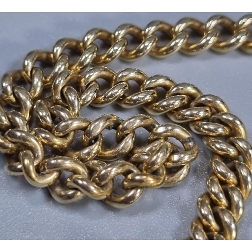 265 - 14ct gold curb link bracelet marked 585.  15.5g approx.  21cm long approx.   (B.P. 21% + VAT)