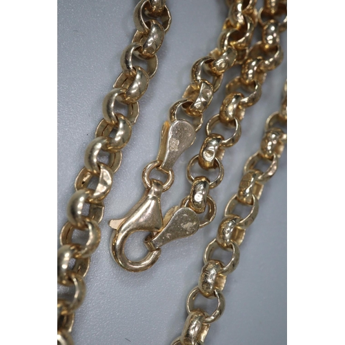 274 - 9ct gold curb link chain stamped 375, 44cm long approx.  8.1g approx.  (B.P. 21% + VAT)