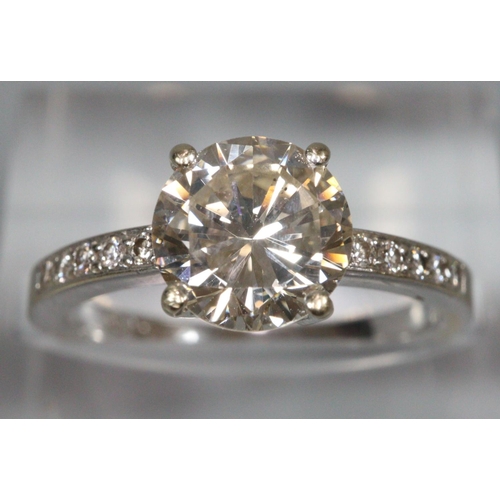 298 - 18ct white gold diamond solitaire ring, 1.2 carats approx.  Size K.  3.4g approx.  (B.P. 21% + VAT)