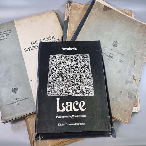 339 - Five folio collections of photographs of lace to include: Lewis, Fulvia 'Lace' photographed by Peter... 