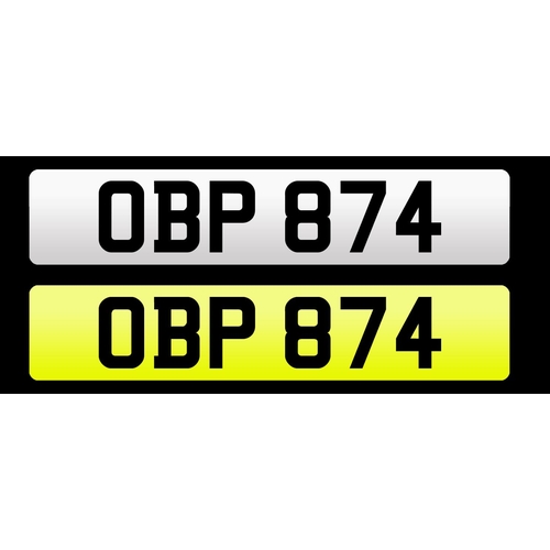 380A - Cherished Registration Number OBP 874, on Retention Certificate.   (B.P. 21% + VAT)