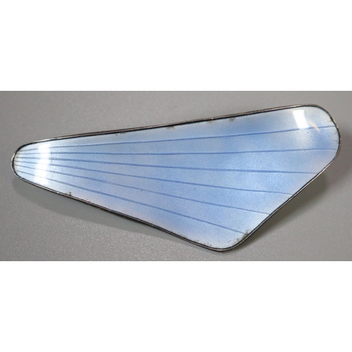 282 - Blue enamel Scandinavian brooch marked 'Balle 925s Sterling Norway'.  (B.P. 21% + VAT)