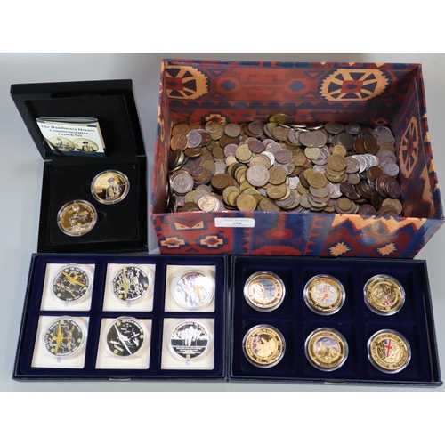 356 - Collection of coins to include: 70th Anniversary Battle of Britain (Remembering the Few) set of six ... 