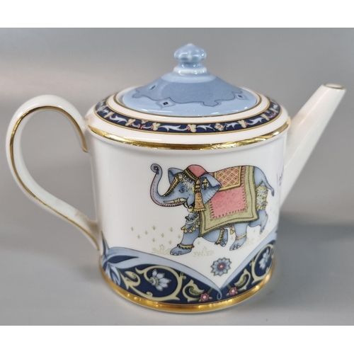 4 - Wedgwood bone china blue elephant teapot. 
(B.P. 21% + VAT)