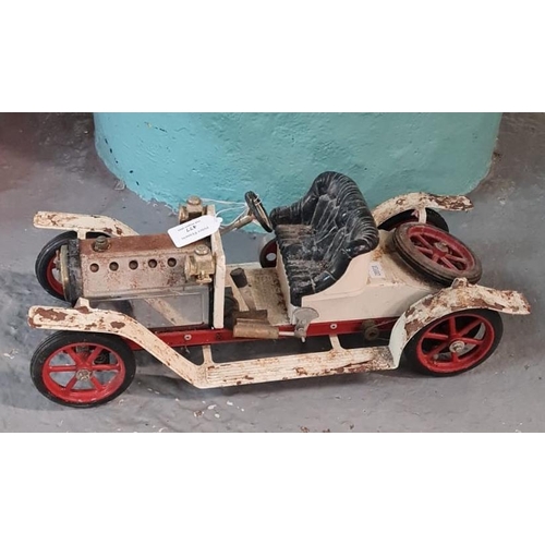 477 - Mamod Live Steam roadster motorcar in distressed condition.  (B.P. 21% + VAT)