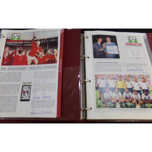 81 - Complete 1990 World Cup stamp collection in three albums released as a limited edition over thirty y... 