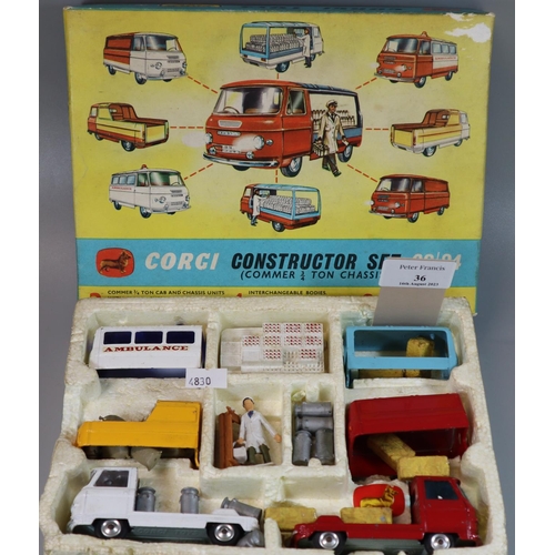 36 - Corgi toys gift Constructor set no. 24 in original box.
(B.P. 21% + VAT)