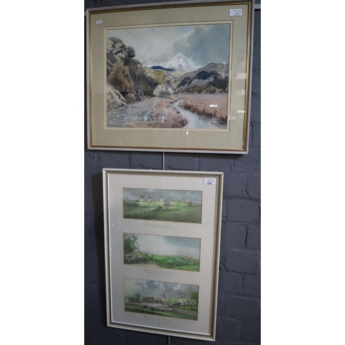 104 - B Eyre Walker, Snowdonia landscape, signed dated 1950.  Watercolours.  34x42cm approx.  Framed and g... 