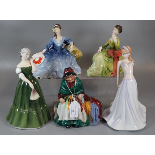 156 - Four Royal Doulton lady figurines to include: Royal Doulton Chelsea 'Zoe' HN4208, 'Elyse' HN2429, 'C... 