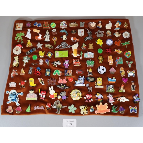 173 - Collection of assorted enamel and other pin badges, various.  (B.P. 21% + VAT)