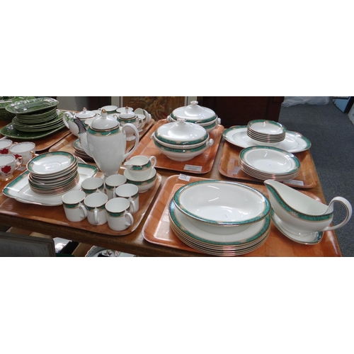 264 - Five trays of Wedgwood 'Lambourn' design items to include: twenty two piece tea set with teapot, twe... 