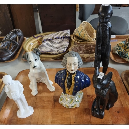 377 - Group of assorted ceramic figures, to include: Royal Doulton Classics Images surprise study of a you... 