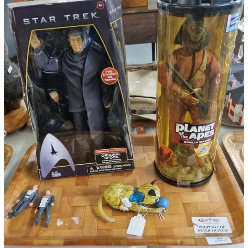 379 - Playmate Toys Command Collection original Star Trek Mr Spock figure, in original packaging, a Hasbro... 