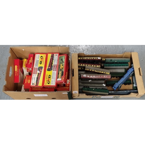 396 - Box of assorted Hornby Railways OO gauge rolling stock and carriages, all in their original boxes to... 