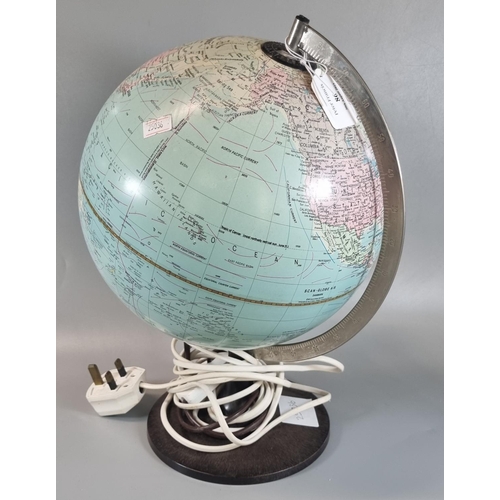 86 - Danish illuminated Scan-globe on pedestal base.  (B.P. 21% + VAT)