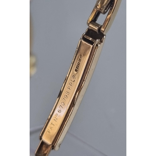 251 - Zenith ladies 9ct gold wristwatch with 9ct gold expanding bracelet and Arabic face.  14g approx.  (B... 